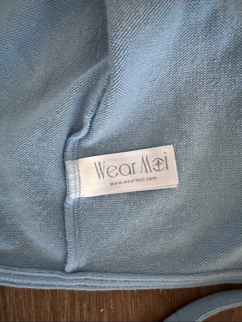 Wear Moi ballet Light Blue Wrap Crop wrap with Ties. Size 6-8.